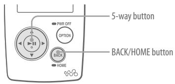 SONY NWZ-A816 - Selecting the Display Language - 2