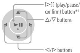 SONY NWZ-A816 - 5-way button - 1