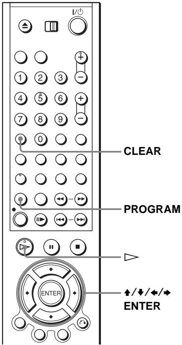 SONY SLV-D910B - Création d'un programme de lecture (Lecture programmée) CD - 1
