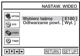 SONY SLV-D920N - Zmiany opcji menu VHS - 5