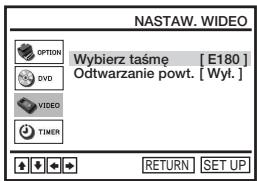 SONY SLV-D920N - Zmiany opcji menu VHS - 3