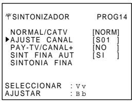 SONY SLV-E230CP - Ajuste manual — Programación de canales - 6