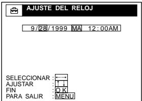 SONY SLV-L69HF - Ajuste del reloj (continuación) - 4