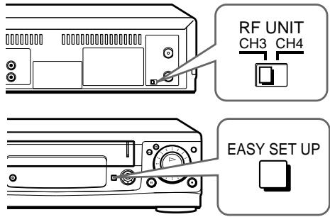 SONY SLV-L69HF - Conexión 4: Ajuste de la videograbadora - 1