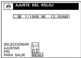 SONY SLV-L69HF - Ajuste del reloj (continuación) - 2