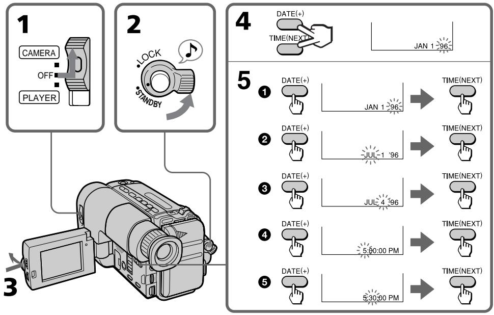 SONY CCD-TRV33 - Resetting the date and time - 1