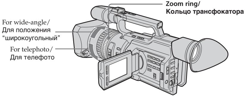 SONY DCR-VX2100E - ДлТрансфокаци nnomоью Кольca Трансфокатopa - 1