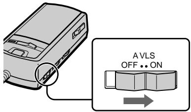SONY PLM-A35 - Réglez le commutateur AVLS ON/OFF sur ON. - 1