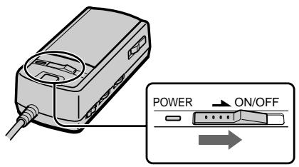 SONY PLM-A35 - Turn on the Glasstron using the POWER ON/OFF switch. - 1