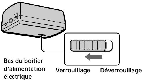 SONY PLM-A35 - Mettez le commutateur du verrou utiliseur comme illustré. - 1