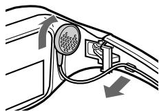 SONY PLM-A35 - Wear the stereo earphones. - 1