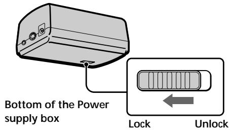 SONY PLM-A35 - Set the user lock switch as shown in the illustration. - 1