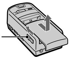 SONY PLM-A35 - Slide the BATT/COVER RELEASE button to remove the cover. - 1