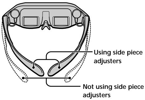 SONY PLM-A35 - Adjust the width of the side pieces. - 1