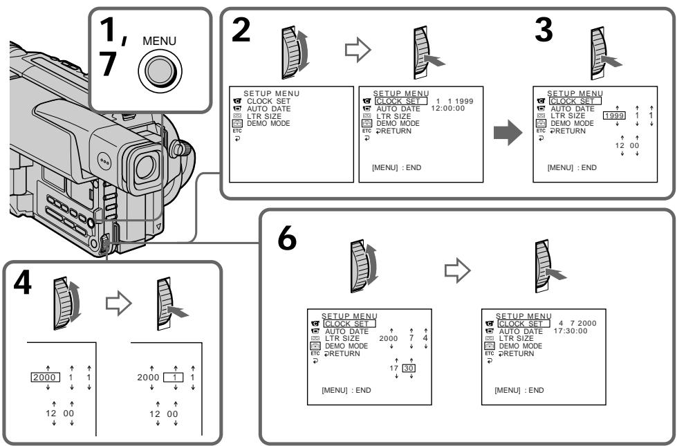 SONY CCD-TRV48E - Переустановка даты и времени - 1