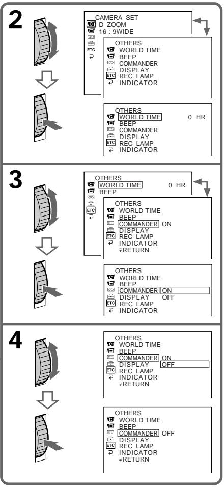 SONY CCD-TRV48E - Changing the menu settings - 2
