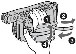 Diagram of a mechanical device with numbered parts and directional arrows indicating motion or force