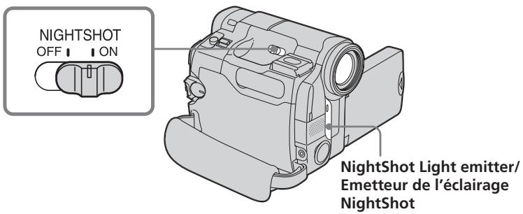 NIGHTSHOT OFF ON NightShot Light emitter/ Emetteur de l'éclairage NightShot