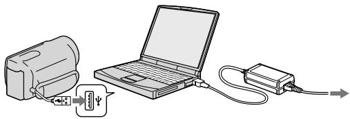 SONY DCR-SX65E - Opladen met een computer - 1