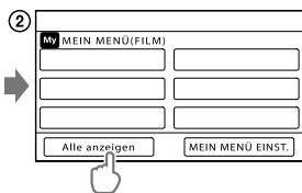 SONY DCR-SX65E - Bedienen der Menüs - 2