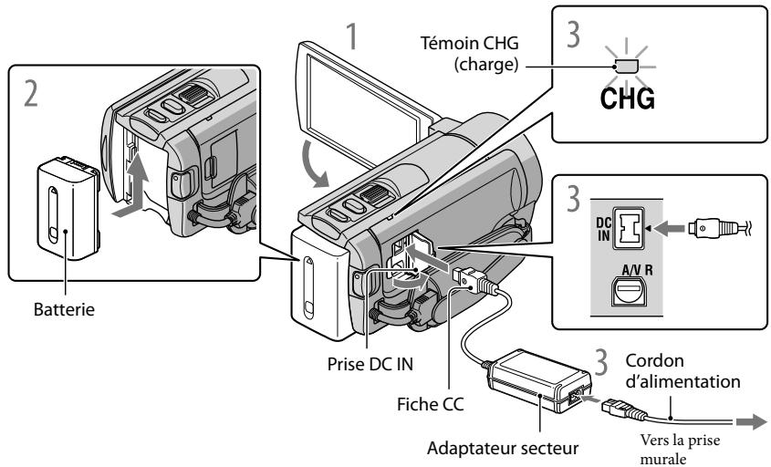 SONY DCR-SX65E - Étape 1 : mise en charge de la batterie - 1