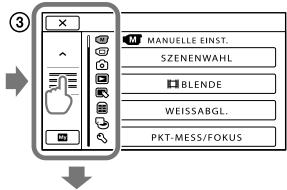 SONY DCR-SX65E - Bedienen der Menüs - 3