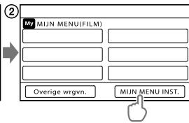 SONY DCR-SX65E - Gebruik van MIJN MENU - 2