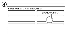SONY DCR-SX65E - Utilisation de mon MENU - 4