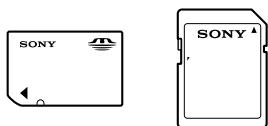 SONY DCR-SX65E - Taille des cartes mémoire qui peuvent être utilisées avec votre caméscope - 1