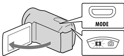 SONY DCR-SX65E - Ouvrez l'écran LCD de votre caméscope. - 1