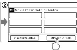 SONY DCR-SX65E - Uso di MENU PERSONALE - 2