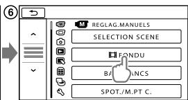 SONY DCR-SX65E - Utilisation de mon MENU - 6