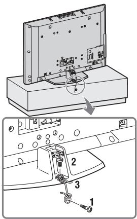 SONY KDL-32V4500 - 4: Fissaggio antirovesciamento del teilevisore - 1