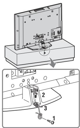 SONY KDL-32V4500 - 4: Voorkomen dat de televisione omvalt - 1