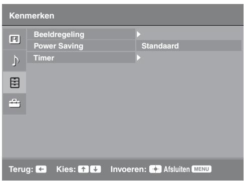 SONY KDL-19L4000 - Menu Kenmerken - 1