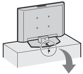 SONY KDL-19L4000 - 4: Fissaggio antirovesciamento del teilevisore - 1