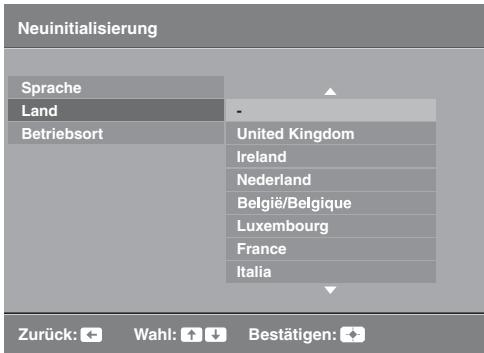 SONY KDL-19L4000 - 6: Auswahlen der Menüsprache, des Landes/der Region und des Betriebsortes - 3