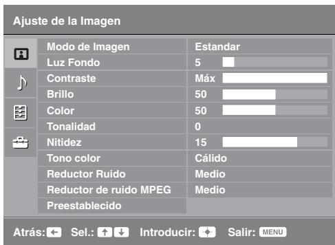SONY KDL-19L4000 - Menu Ajuste de la Imagen - 1