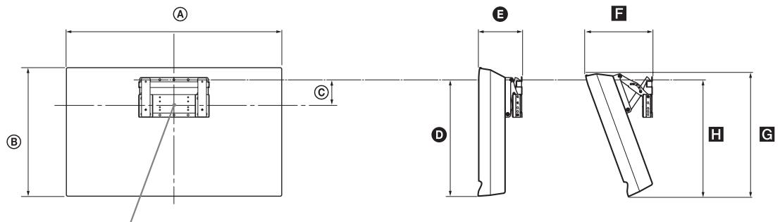 SONY KDL-19L4000 - Tabla de dimensiones de instalación del televisor - 3