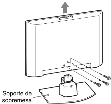 SONY KDL-19L4000 - Extracción del pedestal de sobremesa del televisor - 1