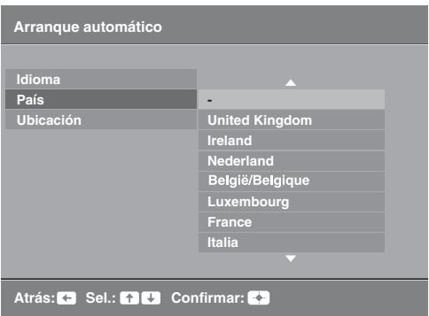 SONY KDL-19L4000 - 6:Selección del idioma, del País/regiony de laubicación - 4