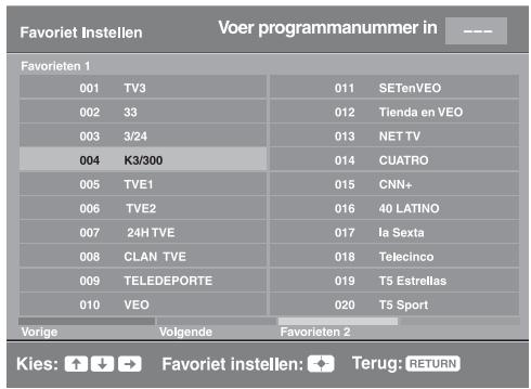 SONY KDL-19L4000 - Lijst met digitale favorieten gebruiken DVB* - 1