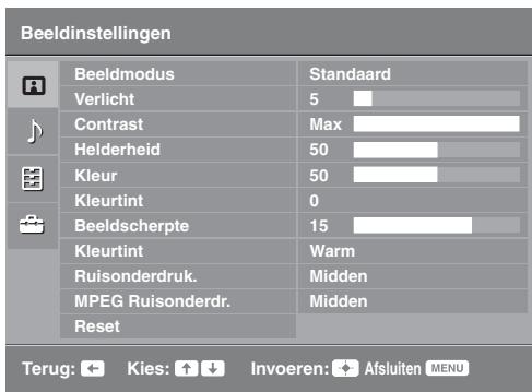SONY KDL-19L4000 - Menu Beeldinstallingen - 1