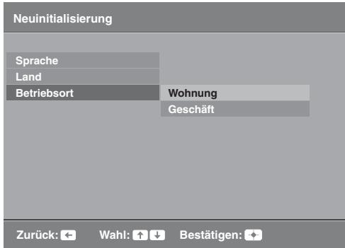 SONY KDL-19L4000 - 6: Auswahlen der Menüsprache, des Landes/der Region und des Betriebsortes - 4