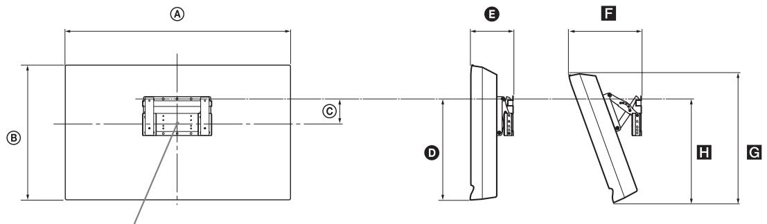 SONY KDL-19L4000 - Tabla de dimensiones de instalación del televisor - 2