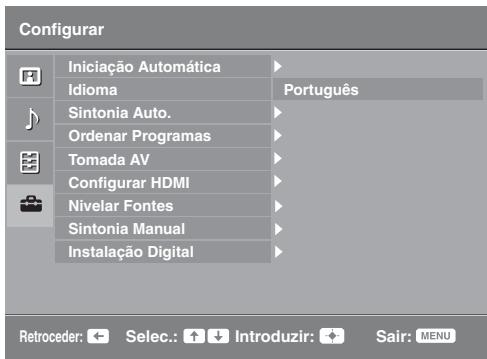SONY KDL-19L4000 - Menu Configurar - 1