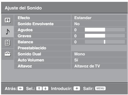 SONY KDL-19L4000 - Menu Ajuste del Sonido - 1