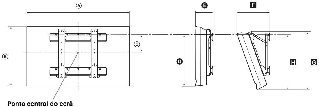 SONY KDL-19L4000 - Tabela de dimensiones de instalacao do televisor - 1