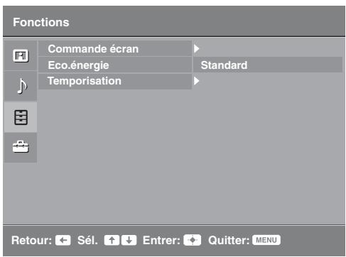 SONY KDL-19L4000 - Menu Fonctions - 1