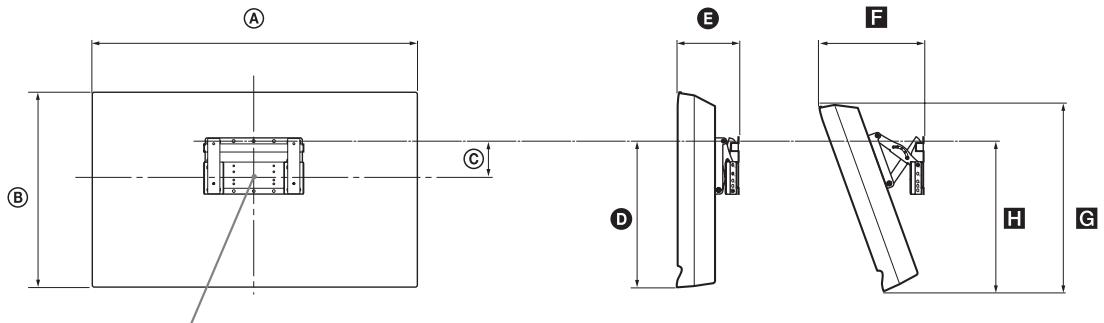 SONY KDL-19L4000 - Tabella delle dimensioni di installmente del teilevisore - 2
